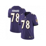 Men Nike Baltimore Ravens #78 Austin Howard Purple Team Color Vapor Untouchable Limited Player NFL Jerse