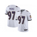 Men Nike Baltimore Ravens #97 Michael Pierce White Vapor Untouchable Limited Player NFL Jersey