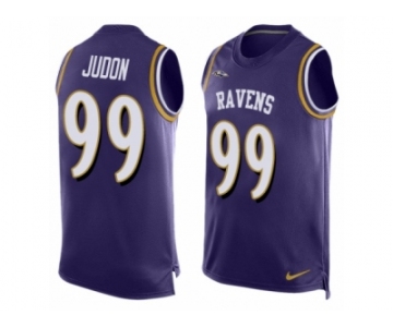 Men Nike Baltimore Ravens #99 Matt Judon Limited Purple Player Name & Number Tank Top NFL Jersey