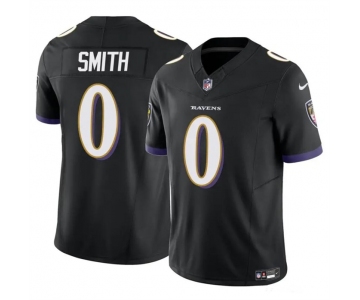 Men's Baltimore Ravens #0 Roquan Smith Black 2023 F.U.S.E. Vapor Limited Football Stitched Jersey