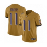 Men's Baltimore Ravens #11 Seth Roberts Limited Gold Inverted Legend Football Jersey