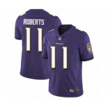 Men's Baltimore Ravens #11 Seth Roberts Purple Team Color Vapor Untouchable Limited Player Football Jersey