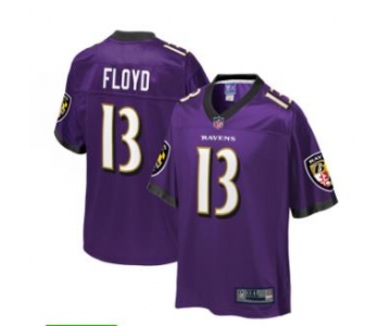 Men's Baltimore Ravens #13 floyd Purple Team Color Vapor Untouchable Limited Player Football Jersey