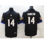 Men's Baltimore Ravens #14 Kyle Hamilton Black Vapor Untouchable Limited Stitched Jersey