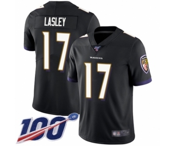 Men's Baltimore Ravens #17 Jordan Lasley Black Alternate Vapor Untouchable Limited Player 100th Season Football Jersey