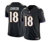 Men's Baltimore Ravens #18 Diontae Johnson Black 2023 F.U.S.E Vapor Limited Football Jersey