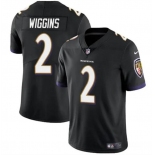 Men's Baltimore Ravens #2 Nate Wiggins Black 2024 Draft Vapor Limited Football Jersey