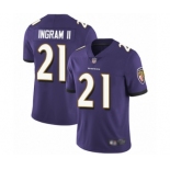 Men's Baltimore Ravens #21 Mark Ingram II Purple Team Color Vapor Untouchable Limited Player Football Jersey