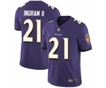 Men's Baltimore Ravens #21 Mark Ingram II Purple Team Color Vapor Untouchable Limited Player Football Jersey