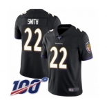 Men's Baltimore Ravens #22 Jimmy Smith Black Alternate Vapor Untouchable Limited Player 100th Season Football Jersey