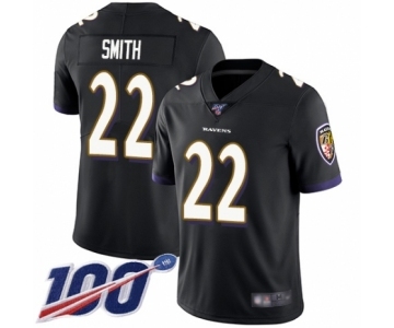 Men's Baltimore Ravens #22 Jimmy Smith Black Alternate Vapor Untouchable Limited Player 100th Season Football Jersey