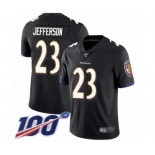 Men's Baltimore Ravens #23 Tony Jefferson Black Alternate Vapor Untouchable Limited Player 100th Season Football Jersey