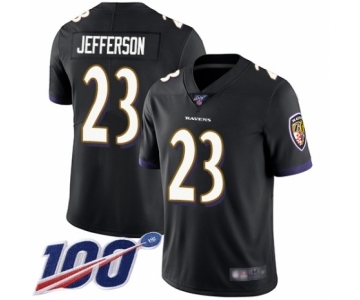 Men's Baltimore Ravens #23 Tony Jefferson Black Alternate Vapor Untouchable Limited Player 100th Season Football Jersey