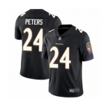 Men's Baltimore Ravens #24 Marcus Peters Black Alternate Vapor Untouchable Limited Player Football Jersey