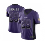 Men's Baltimore Ravens #29 Earl Thomas III Limited Purple Rush Drift Fashion Football Jersey