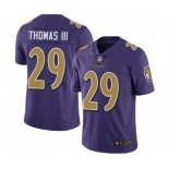 Men's Baltimore Ravens #29 Earl Thomas III Limited Purple Rush Vapor Untouchable Football Jersey