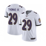 Men's Baltimore Ravens #29 Earl Thomas III White Vapor Untouchable Limited Player Football Jersey