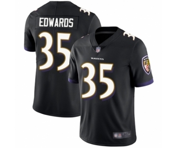 Men's Baltimore Ravens #35 Gus Edwards Black Alternate Vapor Untouchable Limited Player Football Jersey