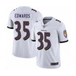 Men's Baltimore Ravens #35 Gus Edwards White Vapor Untouchable Limited Player Football Jersey