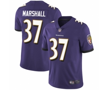 Men's Baltimore Ravens #37 Iman Marshall Purple Team Color Vapor Untouchable Limited Player Football Jersey