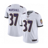 Men's Baltimore Ravens #37 Iman Marshall White Vapor Untouchable Limited Player Football Jersey