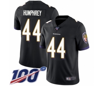 Men's Baltimore Ravens #44 Marlon Humphrey Black Alternate Vapor Untouchable Limited Player 100th Season Football Jersey