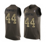 Men's Baltimore Ravens #44 Marlon Humphrey Limited Green Salute to Service Tank Top Football Jersey