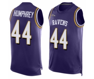 Men's Baltimore Ravens #44 Marlon Humphrey Limited Purple Player Name & Number Tank Top Football Jersey