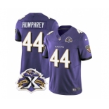 Men's Baltimore Ravens #44 Marlon Humphrey Purple 2023 F.U.S.E With Patch Throwback Vapor Limited Stitched Jersey