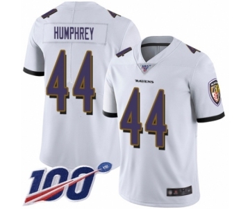 Men's Baltimore Ravens #44 Marlon Humphrey White Vapor Untouchable Limited Player 100th Season Football Jersey