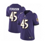 Men's Baltimore Ravens #45 Jaylon Ferguson Purple Team Color Vapor Untouchable Limited Player Football Jersey