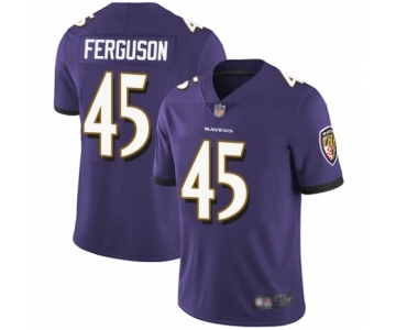 Men's Baltimore Ravens #45 Jaylon Ferguson Purple Team Color Vapor Untouchable Limited Player Football Jersey