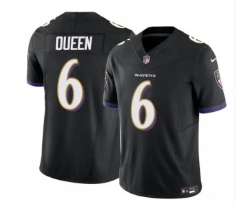 Men's Baltimore Ravens #6 Patrick Queen Black 2023 F.U.S.E. Vapor Limited Football Stitched Jersey