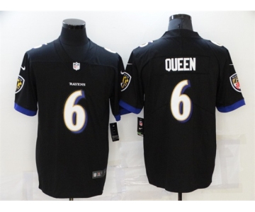 Men's Baltimore Ravens #6 Patrick Queen Nike Black Limited Player Jersey