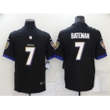 Men's Baltimore Ravens #7 Rashod Bateman Black Vapor Untouchable Limited Stitched Jersey