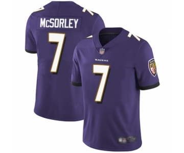 Men's Baltimore Ravens #7 Trace McSorley Purple Team Color Vapor Untouchable Limited Player Football Jersey