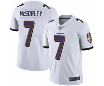 Men's Baltimore Ravens #7 Trace McSorley White Vapor Untouchable Limited Player Football Jersey