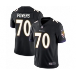 Men's Baltimore Ravens #70 Ben Powers Black Alternate Vapor Untouchable Limited Player Football Jersey