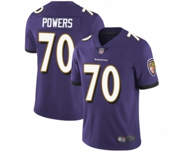 Men's Baltimore Ravens #70 Ben Powers Purple Team Color Vapor Untouchable Limited Player Football Jersey