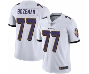 Men's Baltimore Ravens #77 Bradley Bozeman White Vapor Untouchable Limited Player Football Jersey