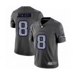 Men's Baltimore Ravens #8 Lamar Jackson Limited Gray Static Fashion Limited Football Jersey