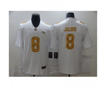 Men's Baltimore Ravens #8 Lamar Jackson White Nike Leopard Print Limited Jersey