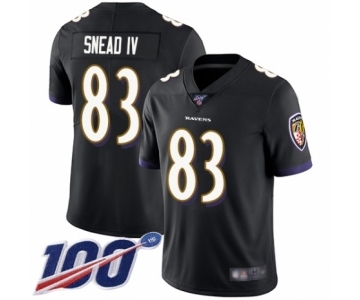 Men's Baltimore Ravens #83 Willie Snead IV Black Alternate Vapor Untouchable Limited Player 100th Season Football Jersey