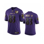 Men's Baltimore Ravens #83 Willie Snead IV Purple Team 25th Season Golden Limited Football Jersey