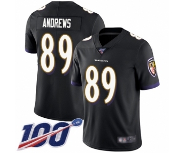 Men's Baltimore Ravens #89 Mark Andrews Black Alternate Vapor Untouchable Limited Player 100th Season Football Jersey