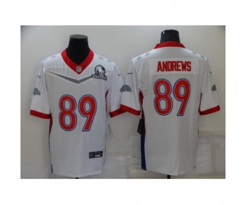 Men's Baltimore Ravens #89 Mark Andrews White Nike Royal 2022 NFC Pro Bowl Limited Player Jersey