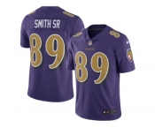 Men's Baltimore Ravens #89 Steve Smith Sr Nike Purple Color Rush Limited Jersey