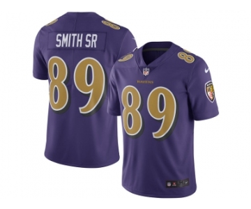 Men's Baltimore Ravens #89 Steve Smith Sr Nike Purple Color Rush Limited Jersey