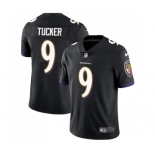 Men's Baltimore Ravens #9 Justin Tucker Black Alternate Vapor Untouchable Limited Player Football Jersey