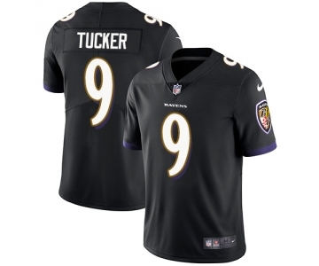 Men's Baltimore Ravens #9 Justin Tucker Black Alternate Vapor Untouchable Limited Player Football Jersey